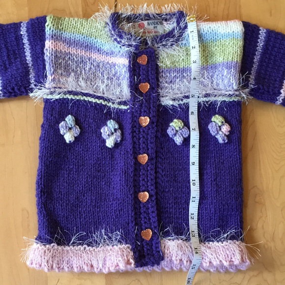 HANDKNIT By Marlis Erikson Toddler Cardigan Sweater - Picture 16 of 17